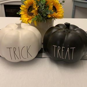 Rae Dunn Trick and Treat Pumpkins